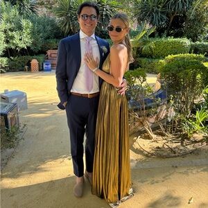 Bronx and Banco Gold Bridesmaid Dress